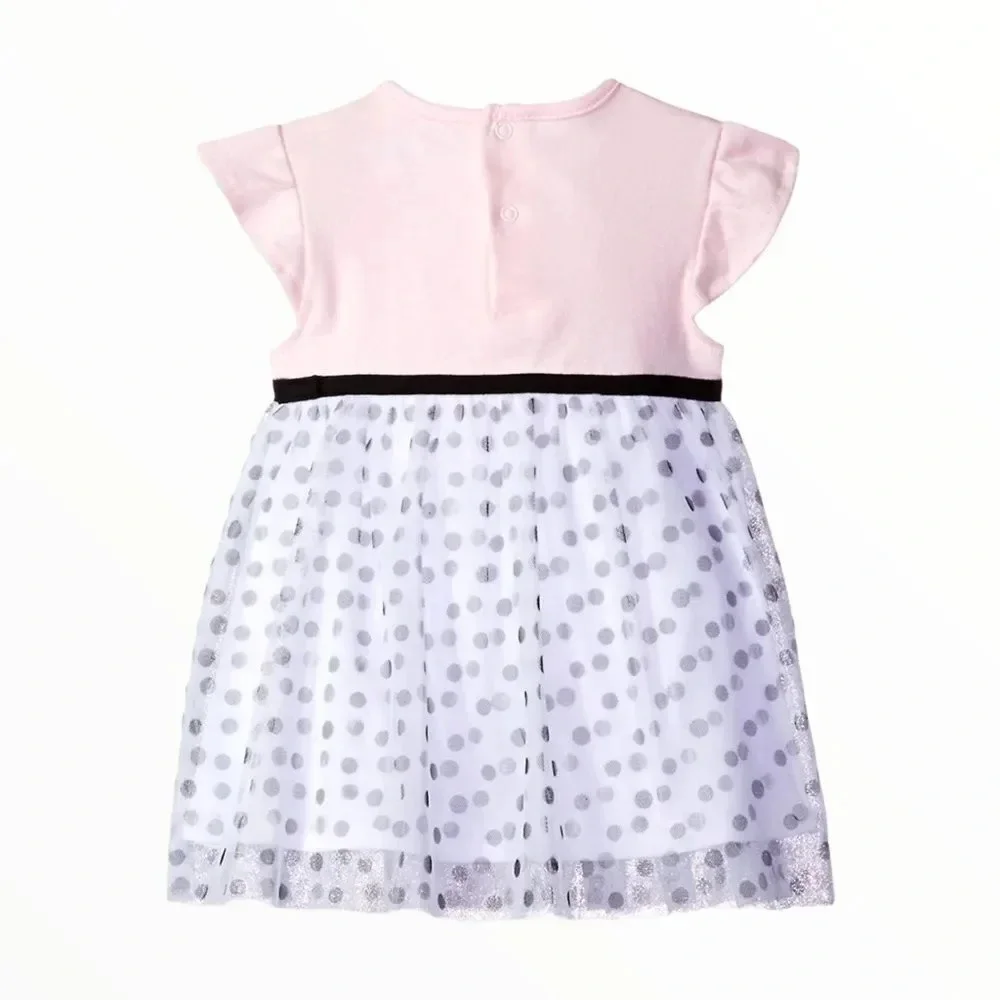 BON BEBE | Pink | Snap Tulle Dress and Legging Set